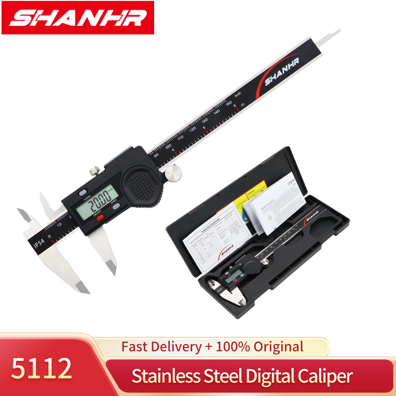 SHANHR Electronic Vernier Cali - Digital Caliper 150Mm Stainless Steel recension och pris