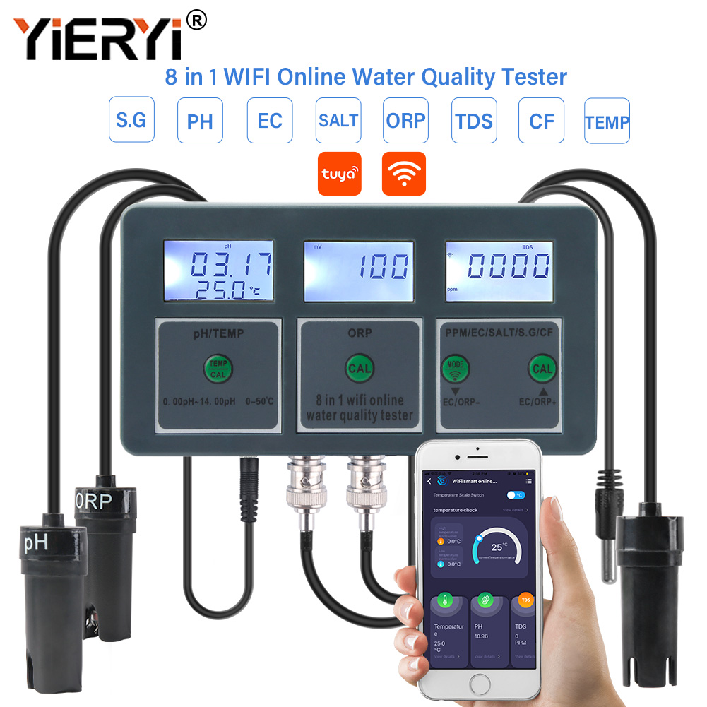Yieryi WiFi Tuya Smart PH ORP  - Ph Meter Digital Water Tester recension och pris